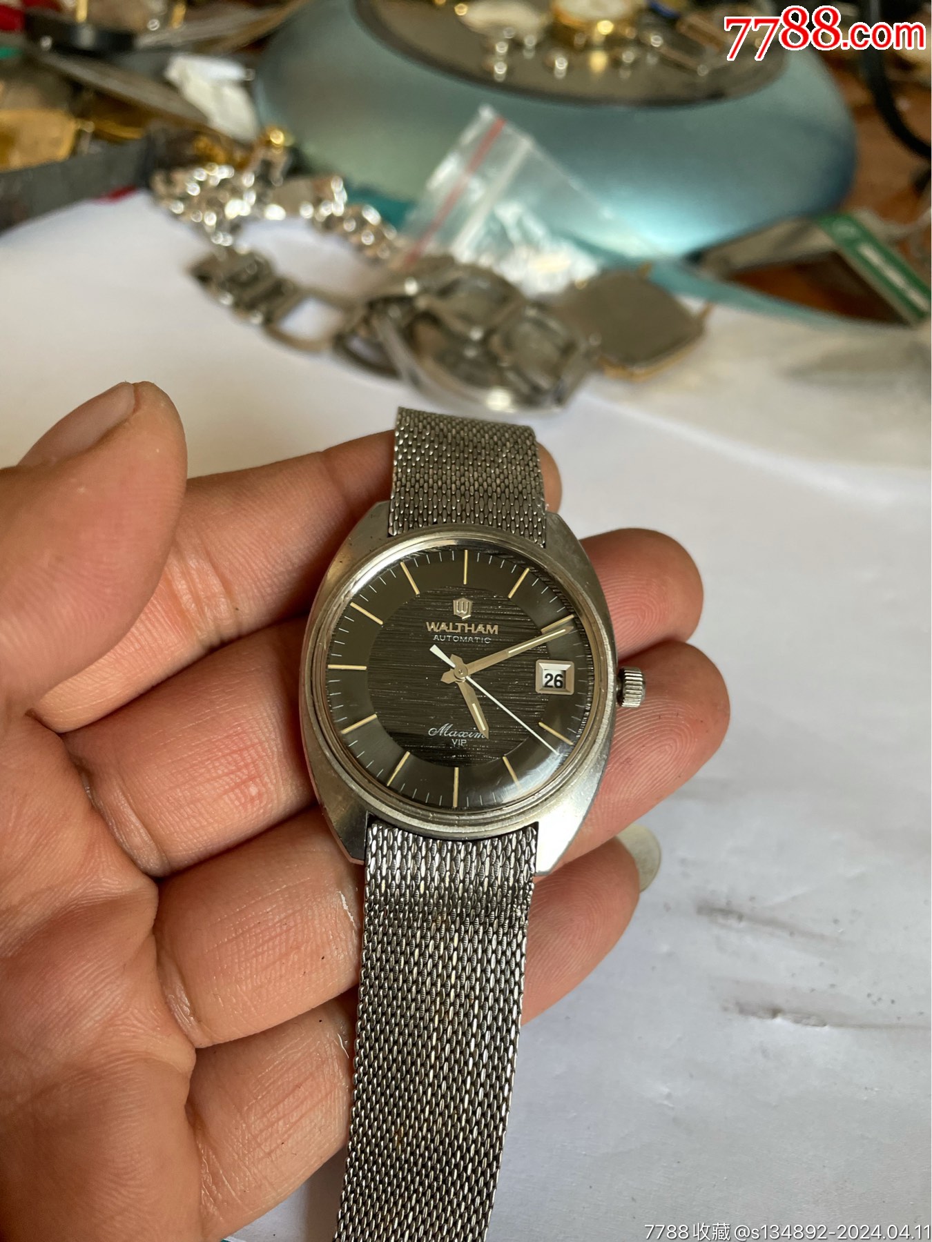 手表/腕表>好品瑞士产华生28800高频全自动男机械表_价格85元【非凡