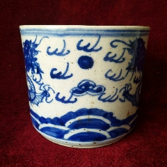  strong>清代青花大香炉 /strong>_青花瓷_青地白花_清朝_炉_鸟虫