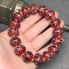 老琉璃水纹天珠手链尺寸:直径约12毫米*14颗琉璃自古以来都_价格299元