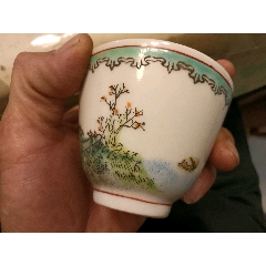 清末时期江西瓷业公司粉彩茶杯全品