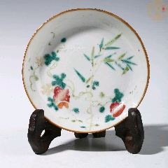  /strong>_彩绘瓷/彩瓷_粉彩_清朝_釉上彩_花卉_碟/盘_景德镇窑