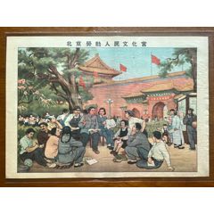 北京劳动人民文化宫（四开中上乘精品，51年出版，背面局部有水渍）(zc37587452)