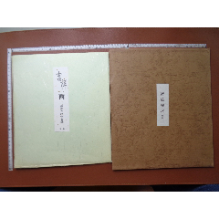 小日子藏书家早年旧藏，日本名家字画色纸印刷一组2张