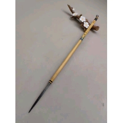 80年代左右武京生老毛笔一盒3支红木笔杆应该是狼毫羊毫熊毫三种毛