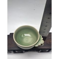 瓷器藝術品收藏龍泉青瓷蜻蜓耳杯(au37618230)