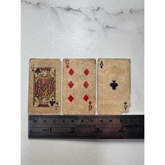 民国时期老烟画3枚扑克牌小卡不同
