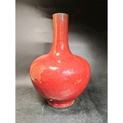 清中晚期均红釉大天球瓶(zc37678155)