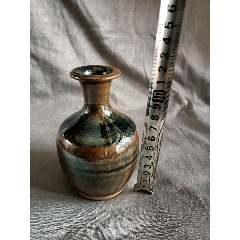 民国豆青釉花瓶,底部庆山字款_酱釉瓷/紫金釉_收藏行情_回收价格_7788