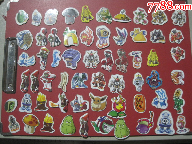 植物僵尸等磁吸小卡片600枚合拍有重复