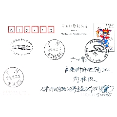 【1元起拍】PP29《九运会吉祥物》(白片)2001.11.11广州原地实寄