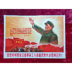 2开宣传画：热烈欢呼黑龙江省革命工人首届代表大会胜利召开(zc37707467)