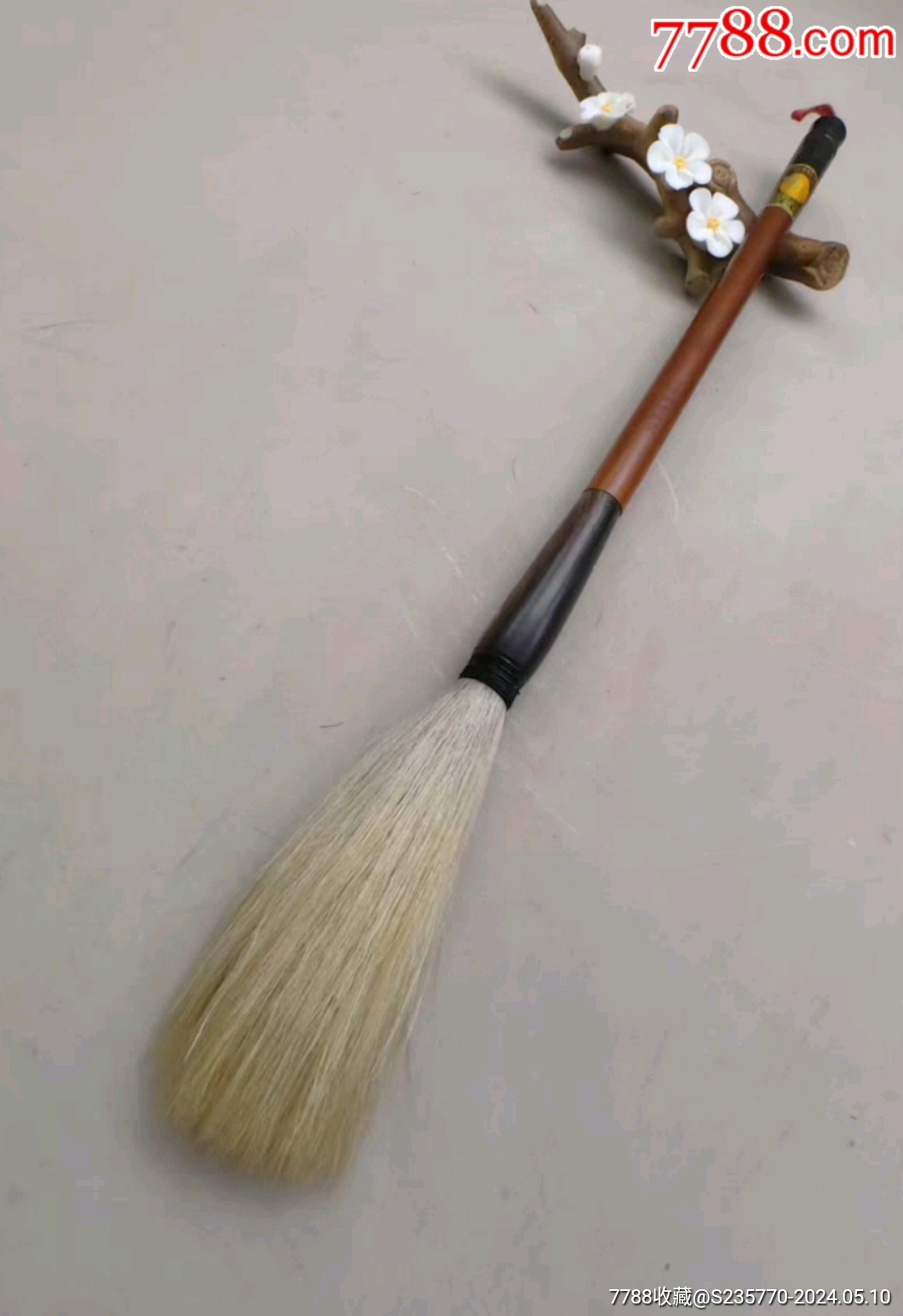 宿纯羊毫大长峰80年代老宣笔回流老毛笔大长峰玉化牛角顶牛角斗