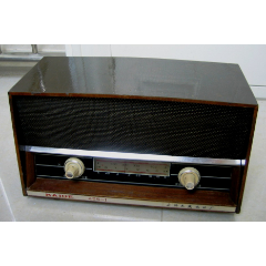一对古董上海广播器材厂1f1电子管收音124mm喇叭拆机件