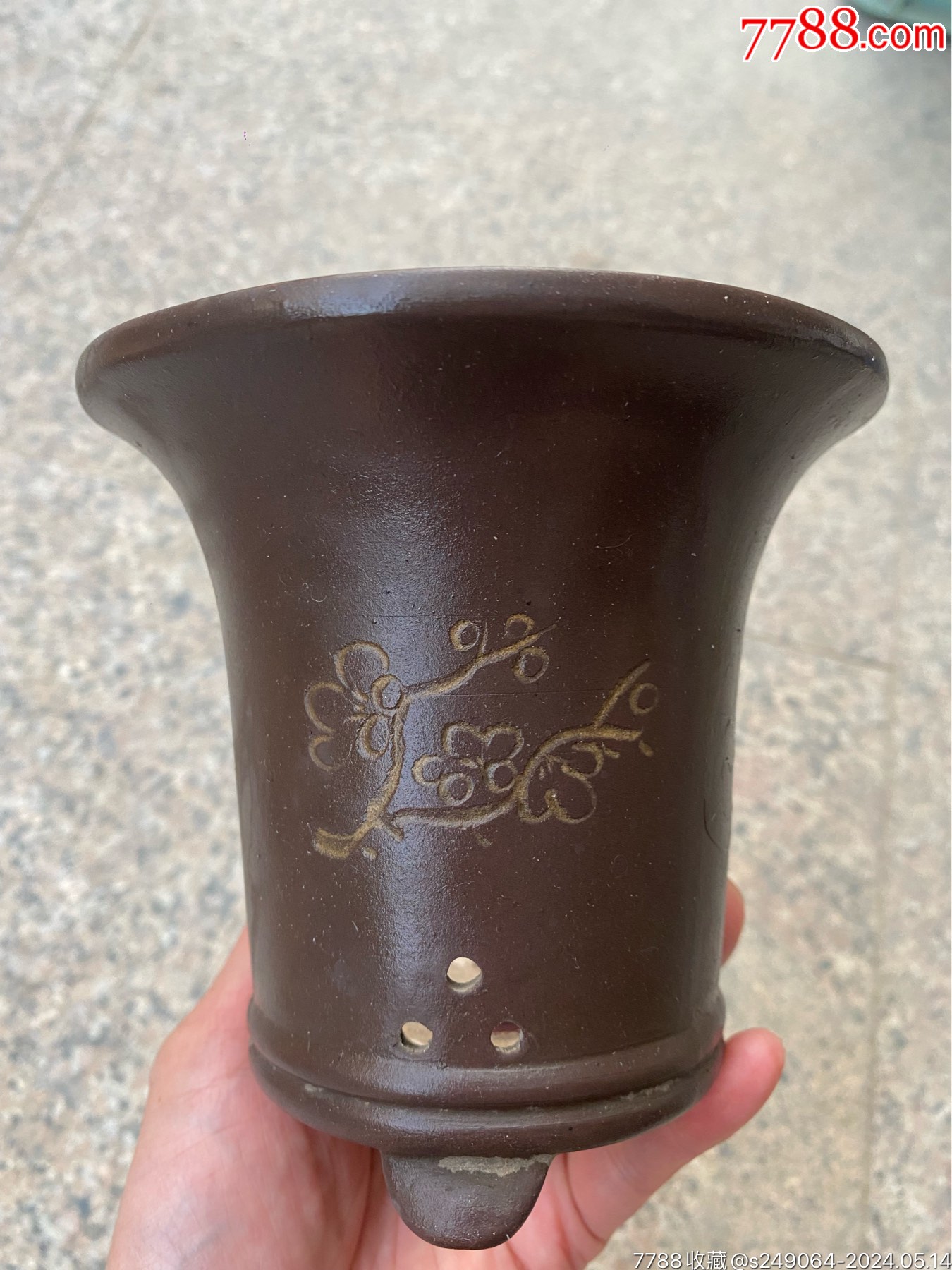 文*时期小兰花盆,刻工好,全品相-价格:10元-au37747725-其他紫砂