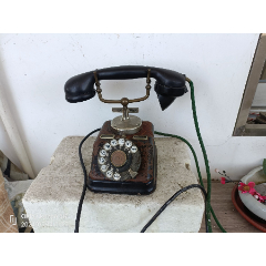 早期外国金属机壳号盘电话机_旧电话机_￥215
