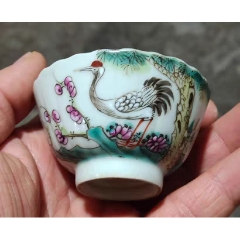 清末时期江西瓷业公司粉彩茶杯全品