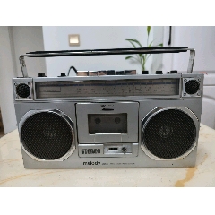 从拍三洋4500收录音机品相5成垃圾橙色有锈蚀磨损严重