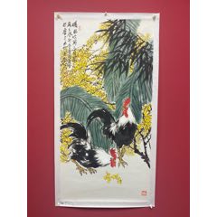 字画真迹中美协大画家孙兆武8平尺花鸟精品