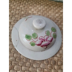 民国袁永兴名号胭脂红山水画四系粥罐有一系有小修其他完整品好精美