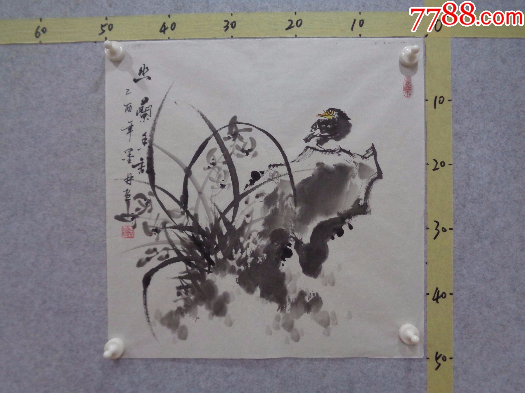画89、本地藏家早年旧藏字画流出,绘画作品一幅(未装裱)_花鸟国画原作_逸墨书斋【7788收藏__收藏热线】