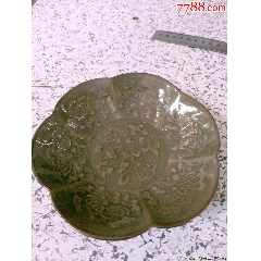 民国绿釉水仙盆完整