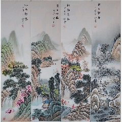 《山居图》著名画家杜小平四尺整张山水作品