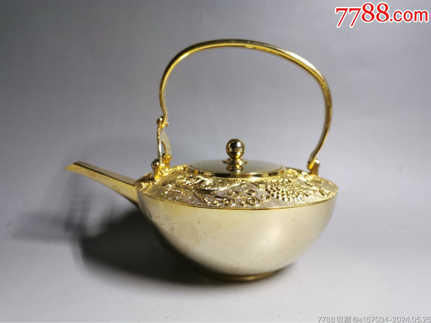 日本回流镀金执壶鎏金制作品相很好24kgp12h重050kg