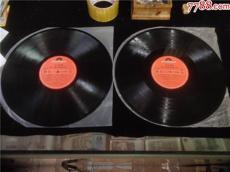 金光灿烂徐小凤演唱会1987lp黑胶唱片无封套双碟
