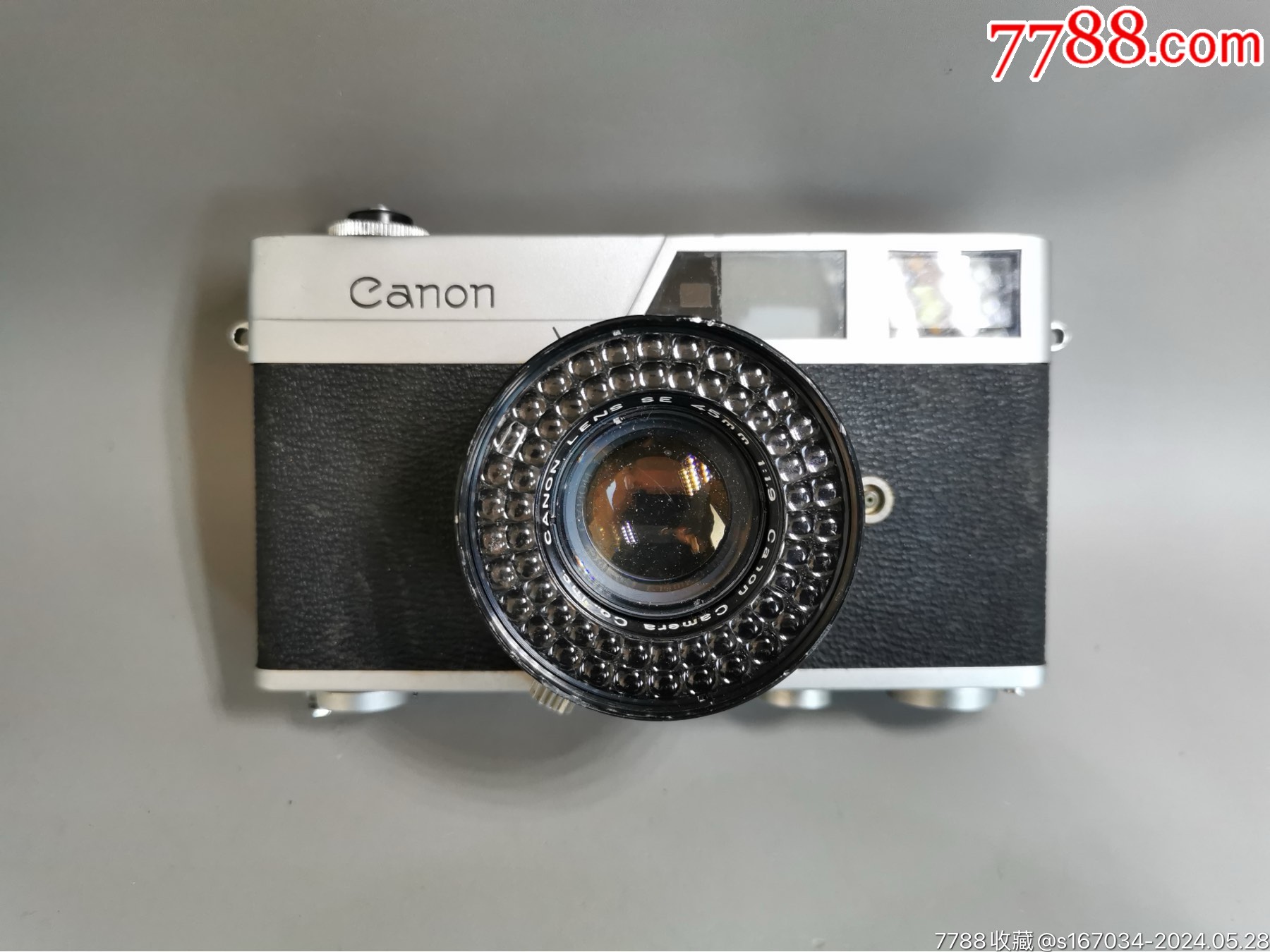 佳能canonet旁轴胶片相机品相很好如图所示不确保能用当摆件机配件机