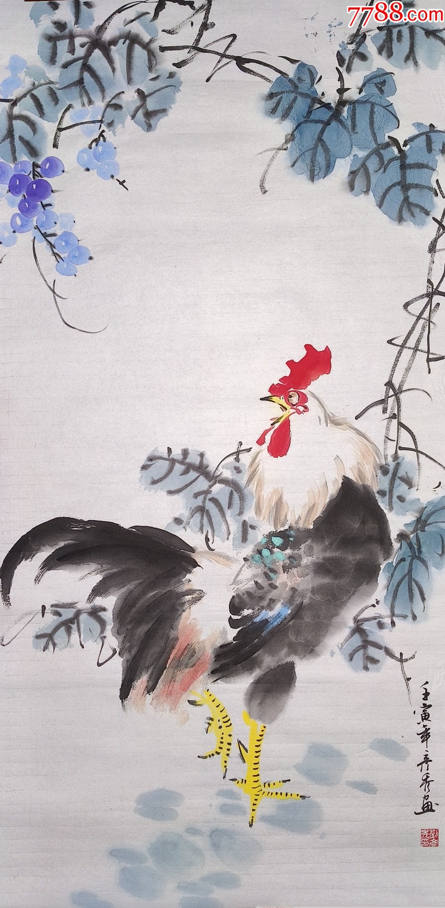 【授权拍卖,带合影】知名画家刘彦秀作品-价格:68元-zc37998234-花鸟国画原作 -加价-7788收藏__收藏热线