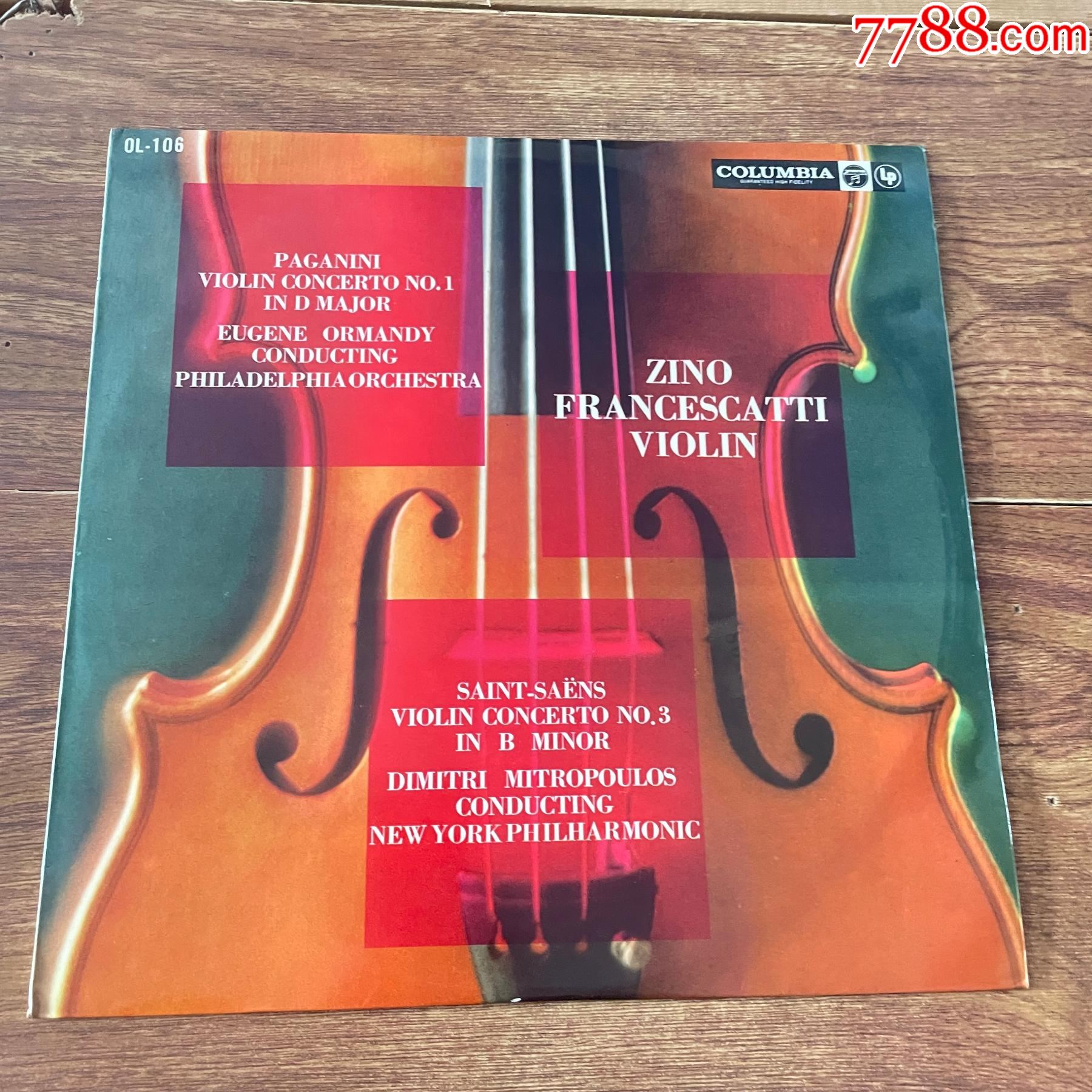 帕格尼尼弗朗塞斯卡蒂桑斯第一三号小提琴协奏曲12寸黑胶a70