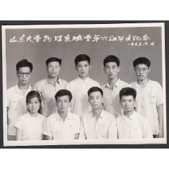 1965年山东大学物理系礠学第六组毕业纪念