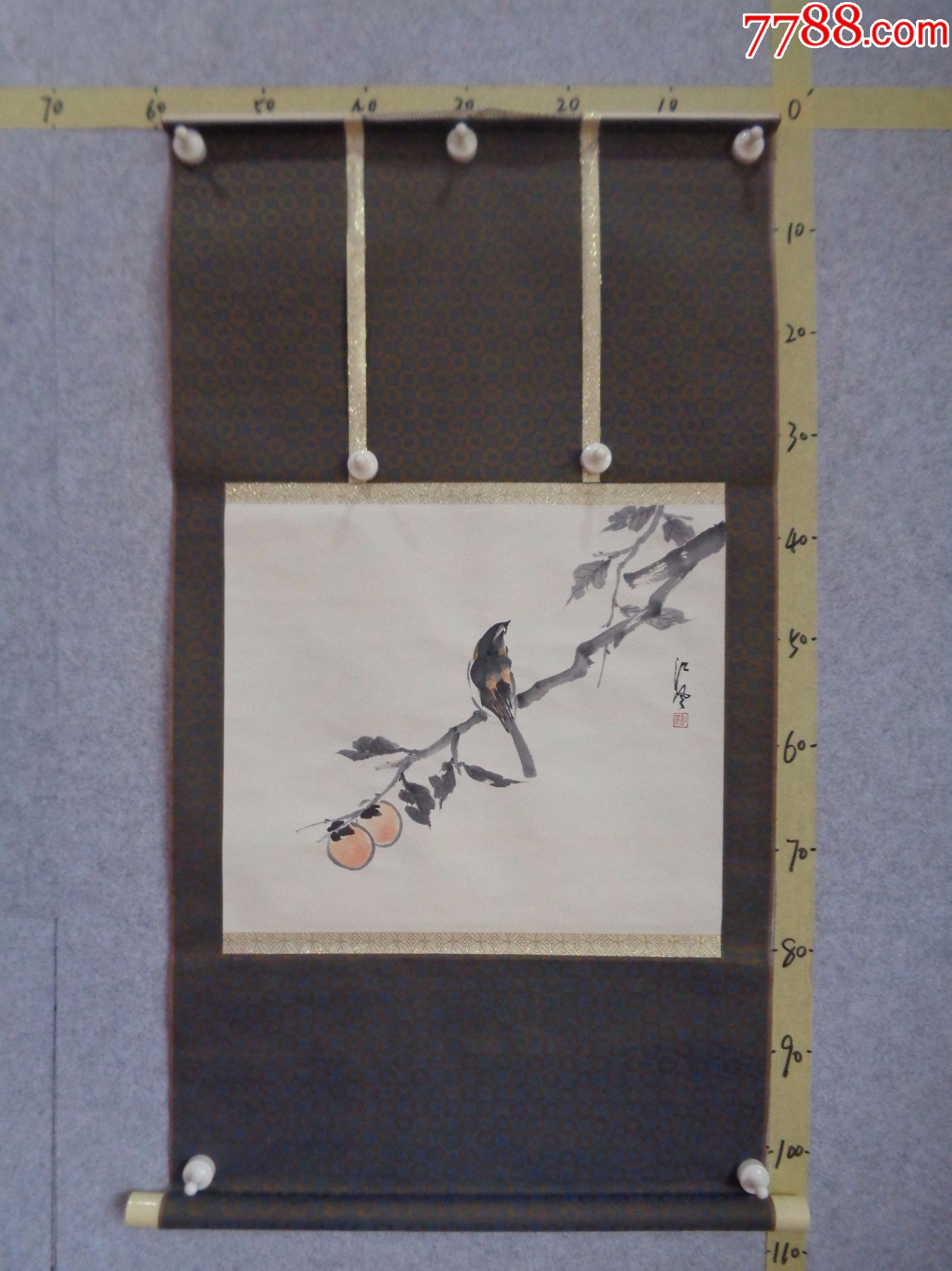 小日子藏书家早年旧藏，绘画作品一幅（卷轴装裱）__【7788收藏__收藏热线】