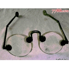 民国时期宝丰牌老眼镜古董水晶眼镜平镜