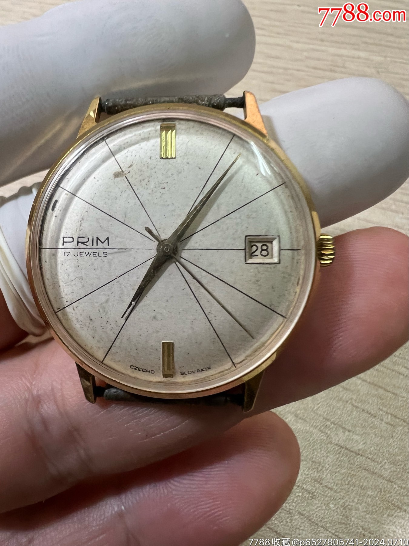 少见捷克品牌手表朴瑞凡男表