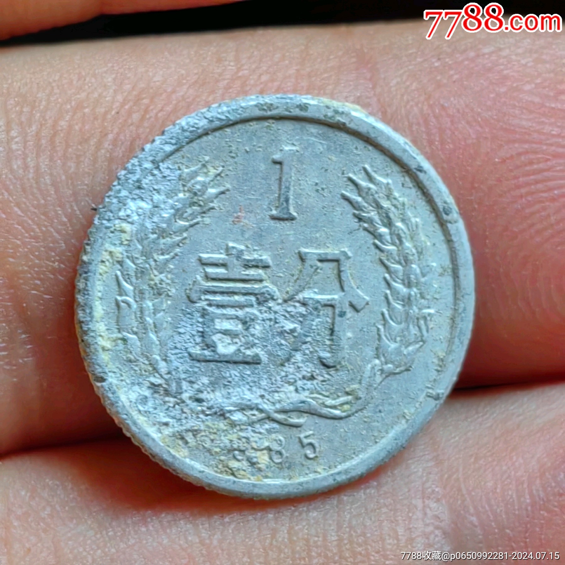 1985年一分天坑多肉错币经典趣味币1枚