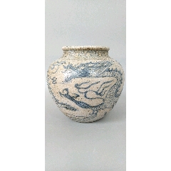 大处理｝哥釉青花龙小罐（全品）__【7788旧书网】