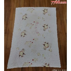 早期获奖的沙市鸳鸯牌棉布床单布,备注荆棉招待所