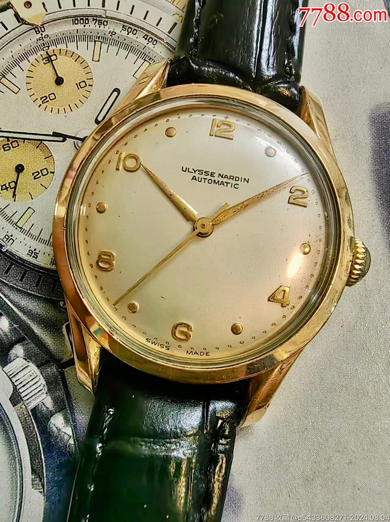 世界十大名表瑞士雅典ulyssenardin50年代包金中古自动机械表