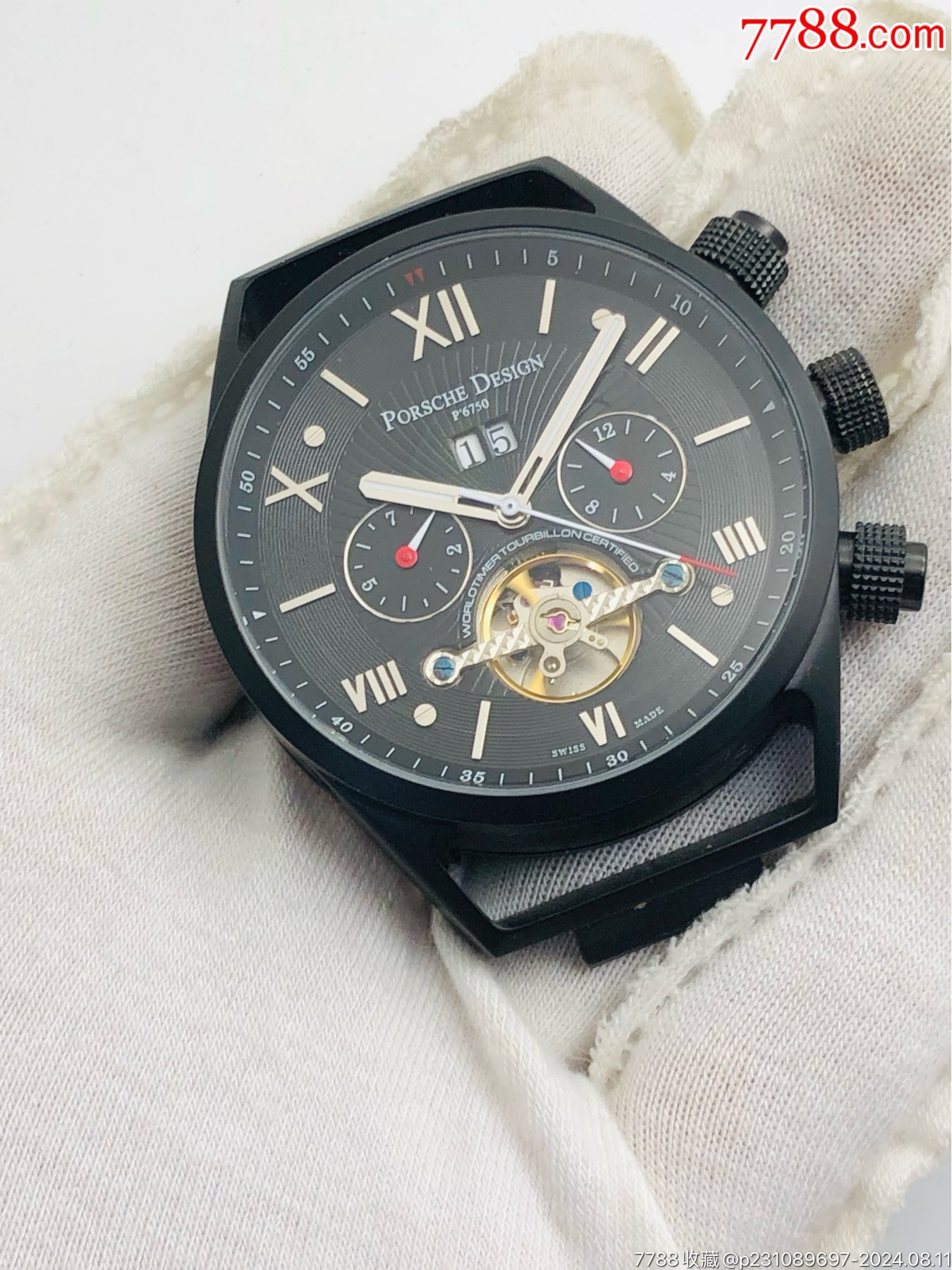 保时捷多功自动机械男表