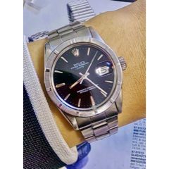 ★★勞力士★★中古瑞士ROLEX日志十三劃黑金剛1501自動(dòng)男機(jī)械表（一勞永逸）