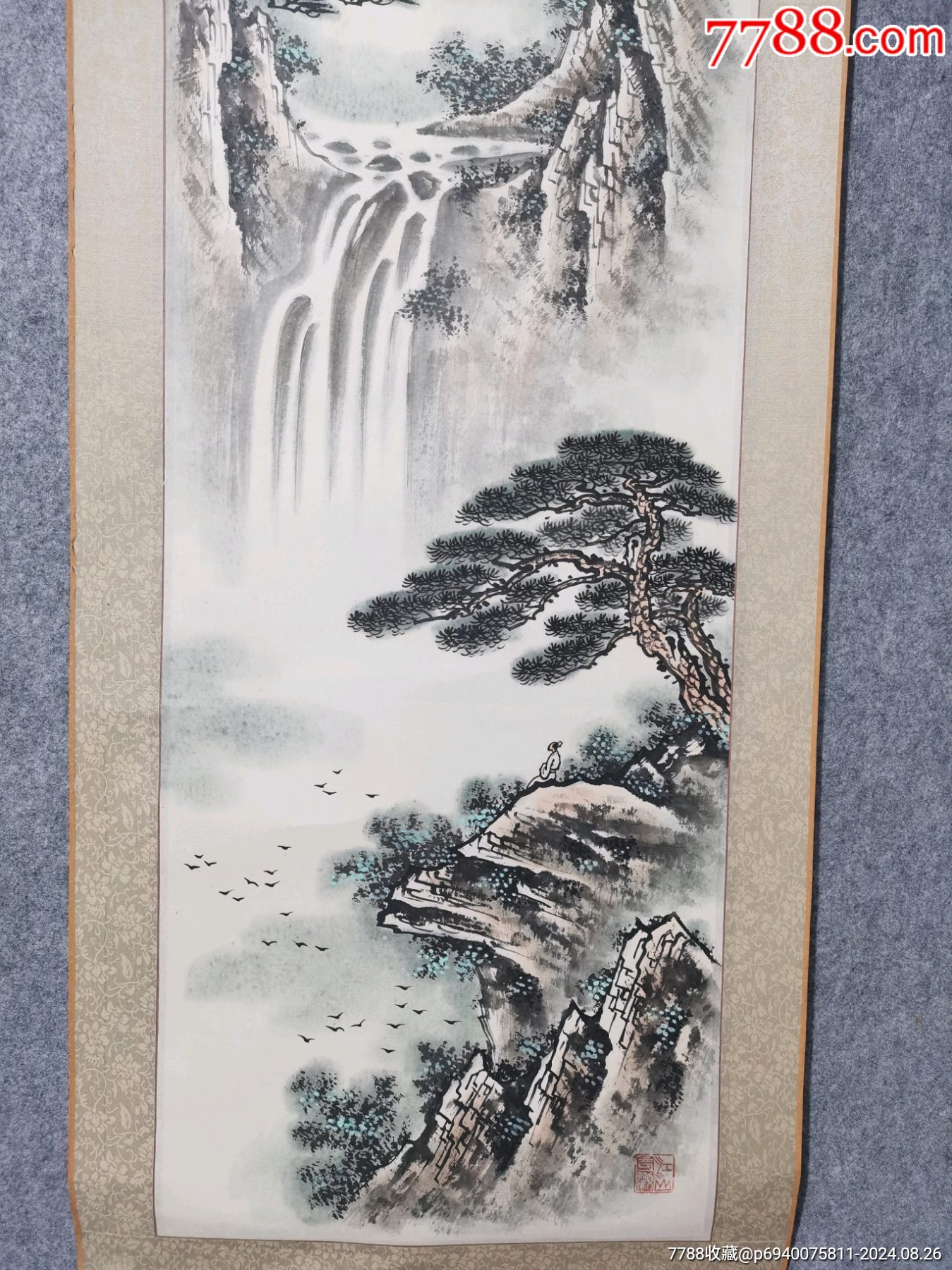 著名畫家韓希山先生精品山水一副，低價(jià)放漏，尺寸136/34_價(jià)格188元_第2張_