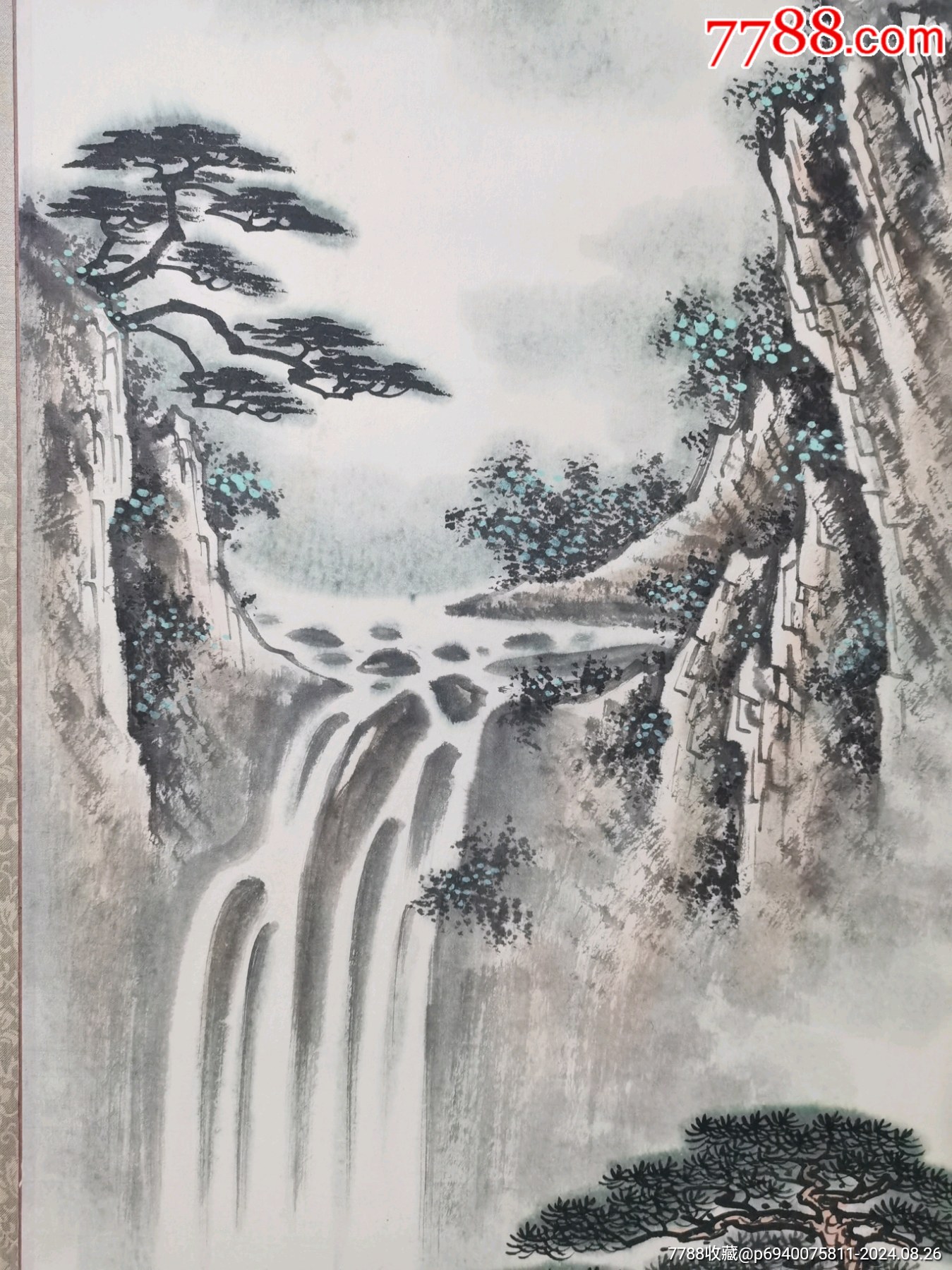 著名畫家韓希山先生精品山水一副，低價(jià)放漏，尺寸136/34_價(jià)格188元_第5張_