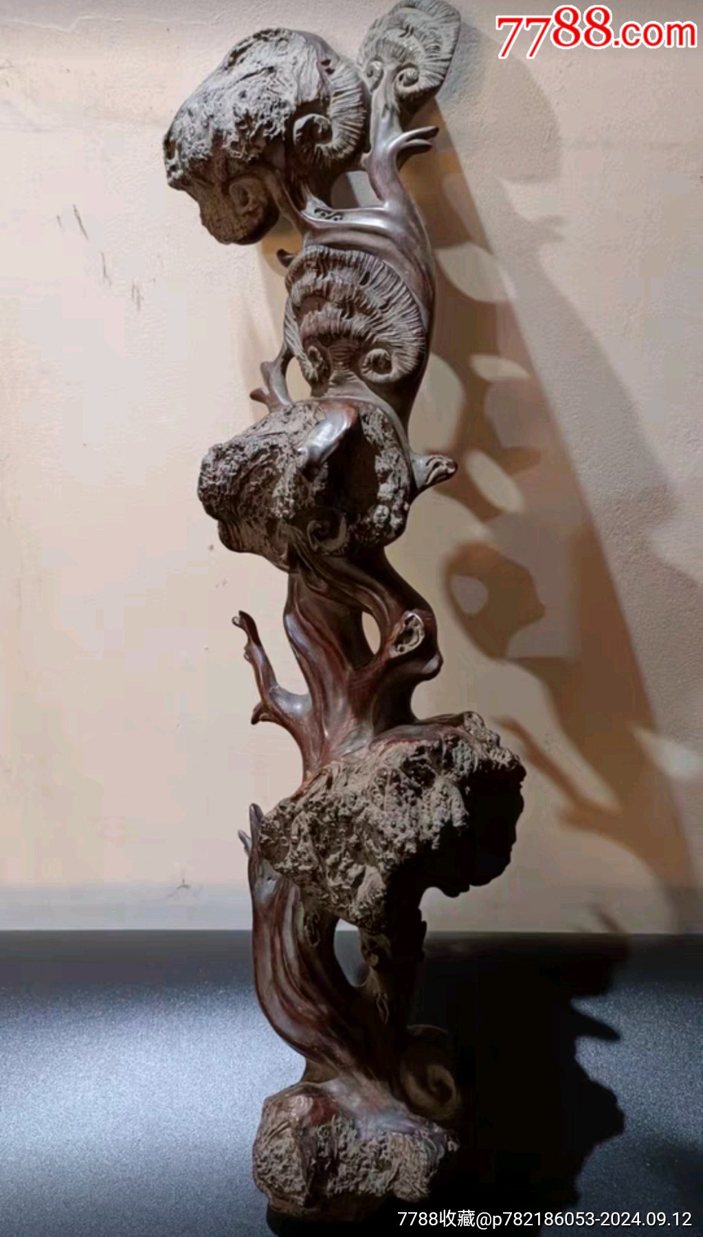 明代清早期紫檀灵芝如意_木雕摆件_兰馨堂古玩收藏艺术【7788收藏__收藏热线】
