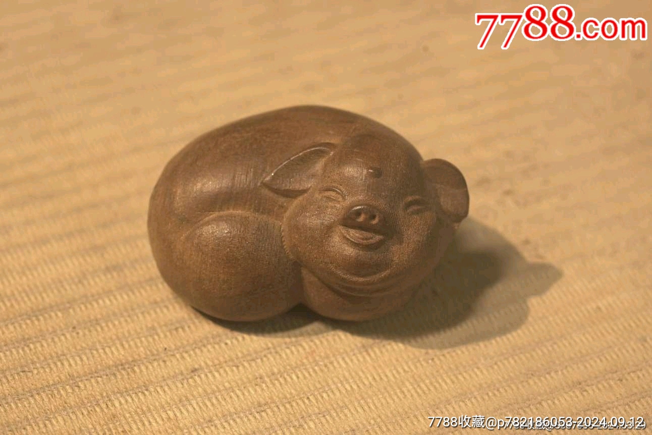 黃楊木觀音牌木雕豬擺件_價(jià)格1元【蘭馨堂古玩收藏藝術(shù)】_第5張_