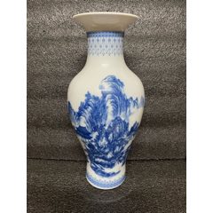 珍藏經(jīng)典青花山水圖紋賞瓶(zc39022470)_7788收藏__收藏?zé)峋€