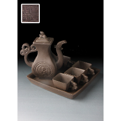 三希堂』 中国紫砂壺 [徐友泉] 茶道具 時代物 容量：280cc ZA258