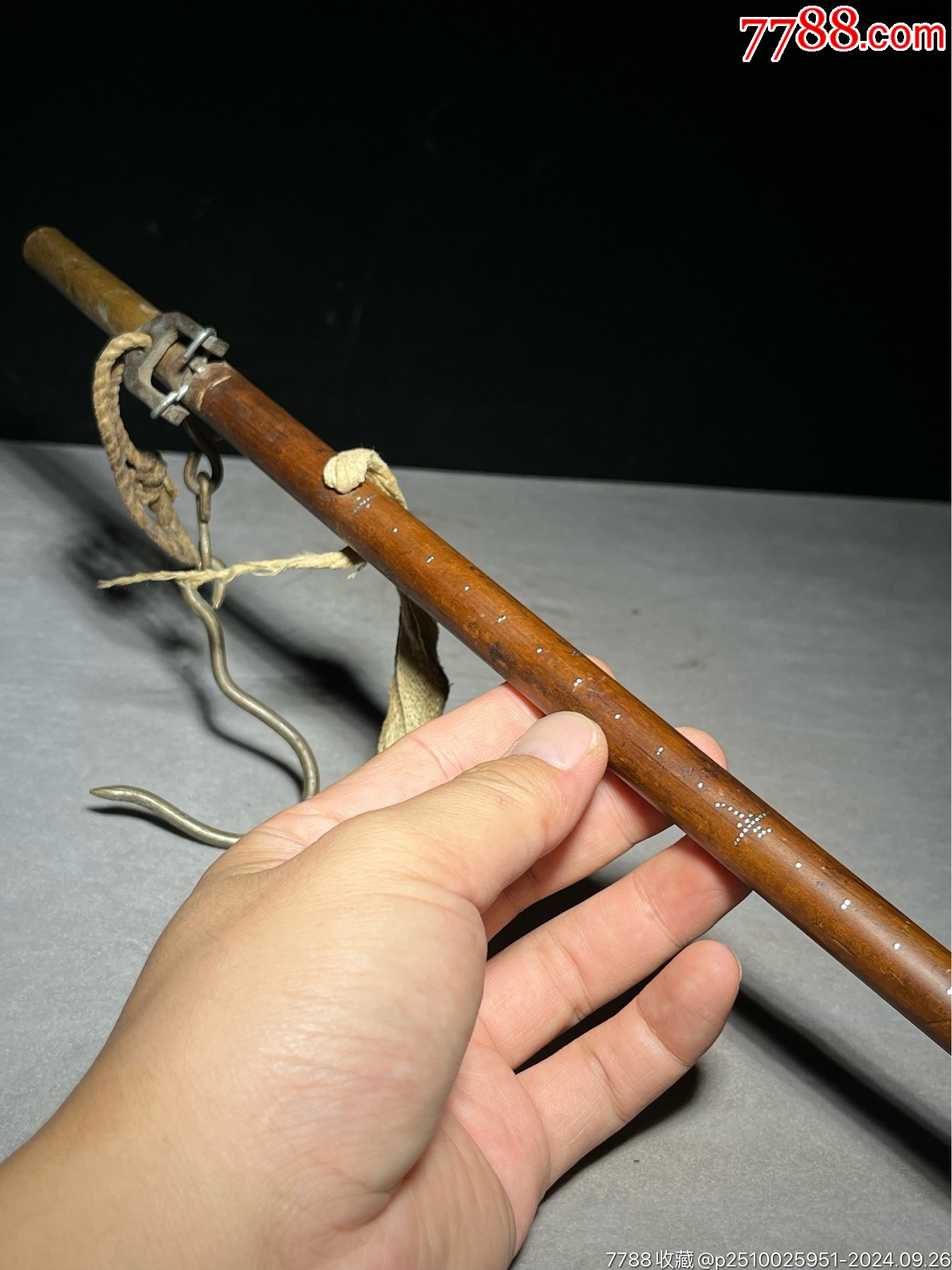 古朴老秤杆!造型独特,木质坚硬,刻度清晰,古朴_杆秤_晋都文玩阁【7788收藏__收藏热线】
