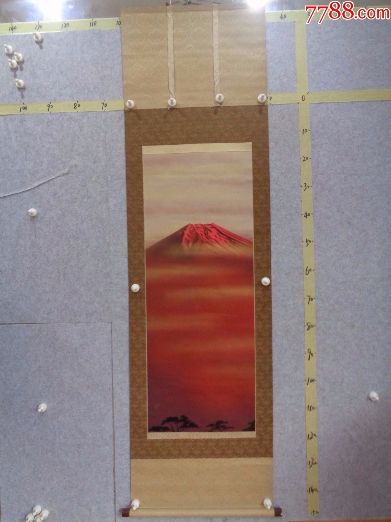 1-3、小日子藏书家早年旧藏,早期绘画作品一幅(绢本、卷轴装裱)_水粉/水彩原画_逸墨书斋【7788收藏__收藏热线】