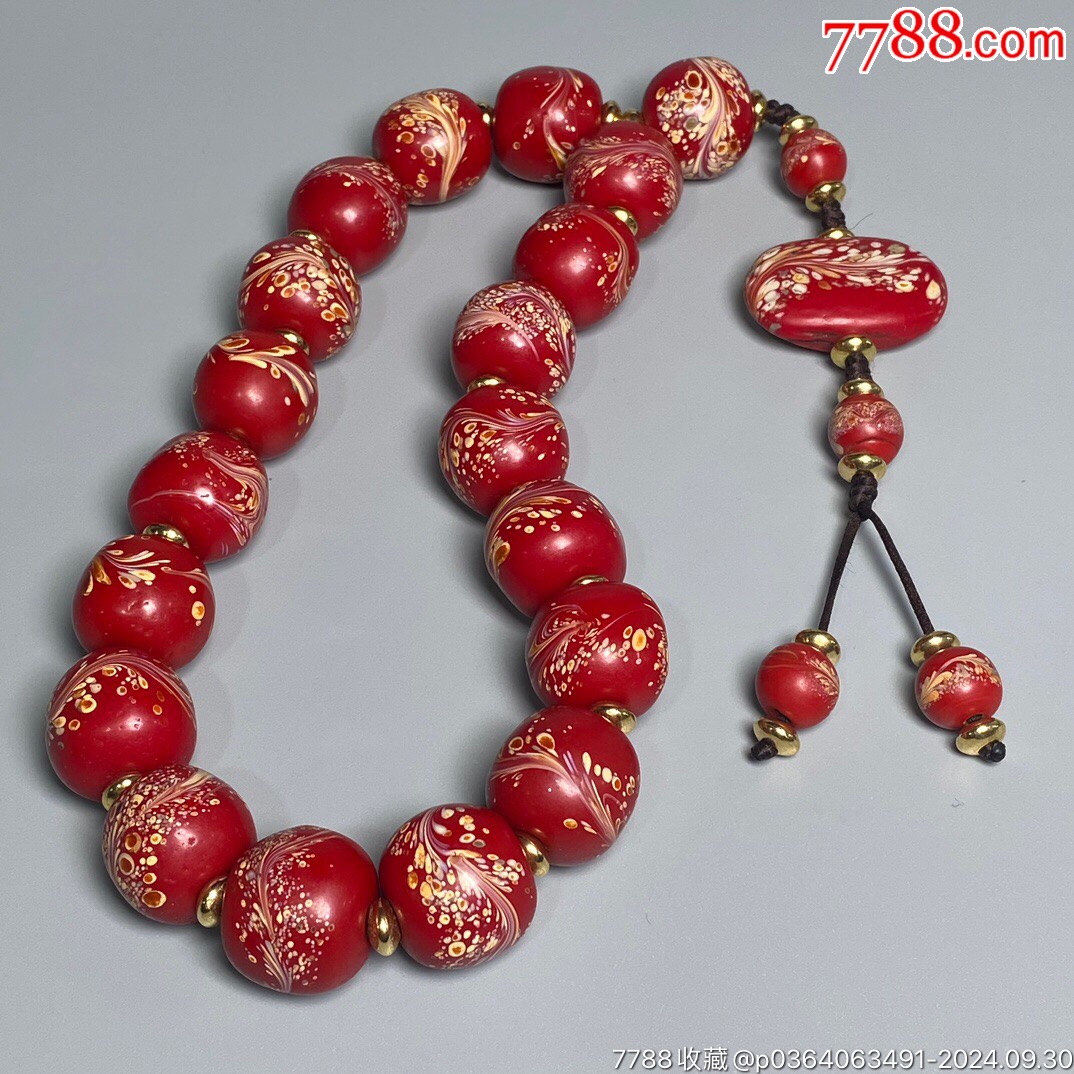 回流老琉璃凤尾十八子佛珠手持尺寸约20毫米琉璃自古以来都是宫廷皇